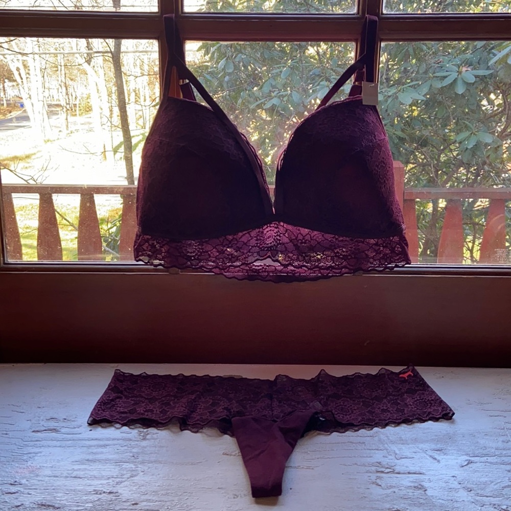 Pink Victoria’s Secret Bra and Pantie Set